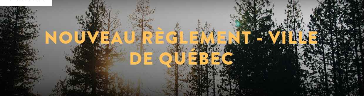 NOUVEAU RÈGLEMENT - VILLE DE QUÉBEC